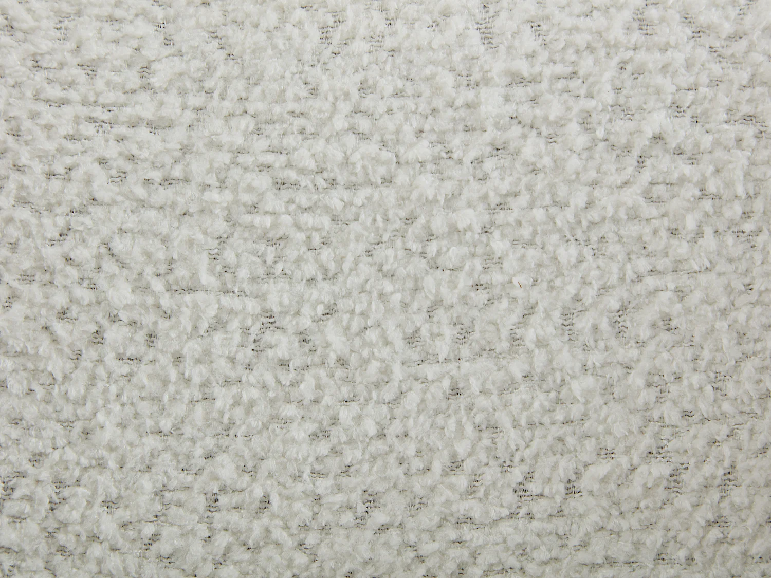 Lot de 2 tabourets de bar en tissu bouclette, placage frêne et métal - Hauteur Réglable - Blanc et Noir - JELSA