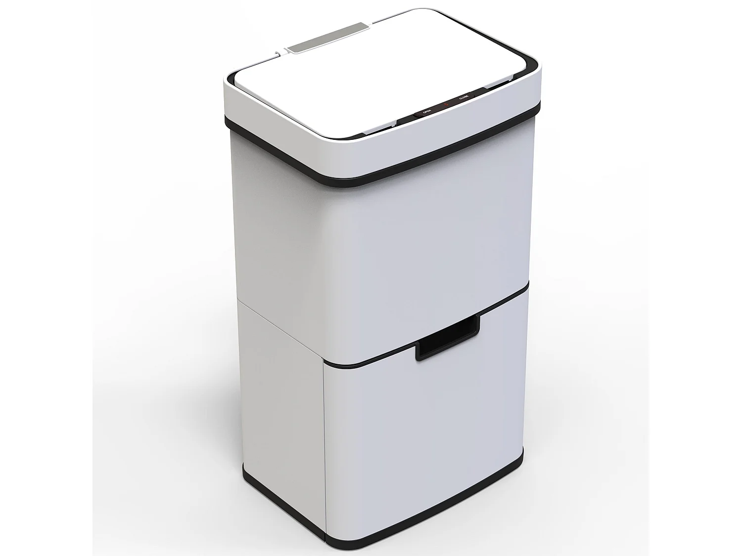 Poubelle automatique tri sélectif NARVIK blanc 75L