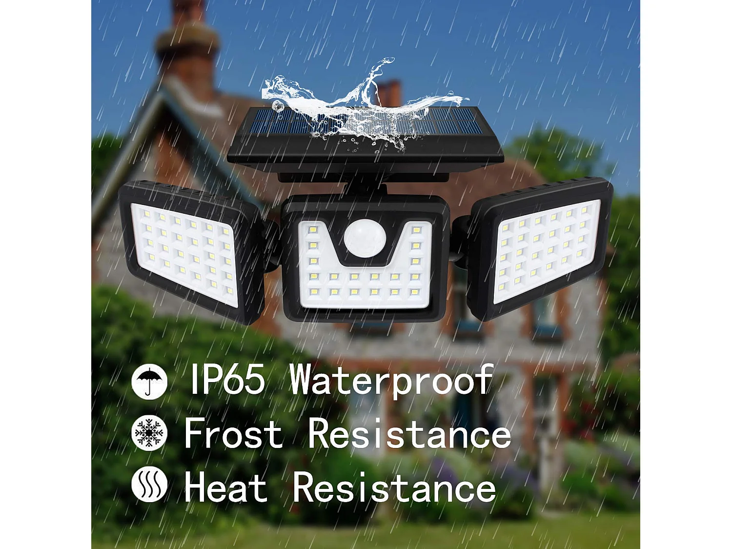 4 Projecteurs solaires sensor FALCON 800LM