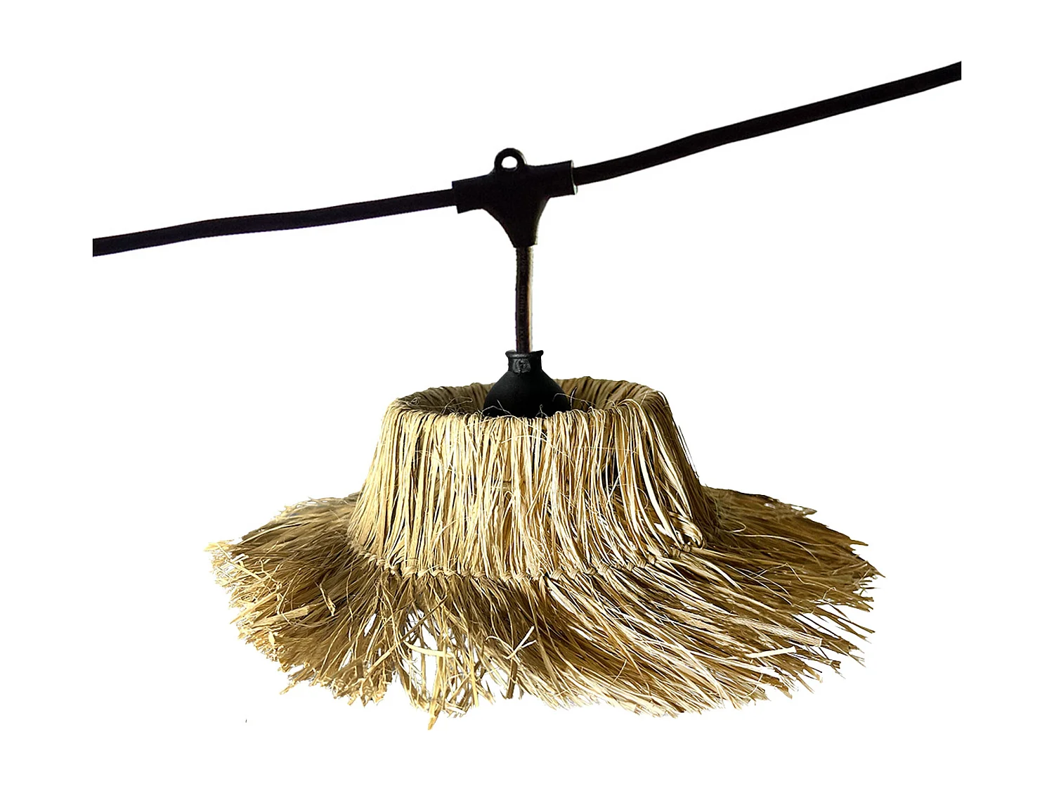 Lot de 2 guirlandes TAHITI Beige Paille 6M