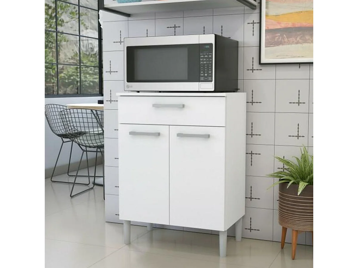 Armario Hogar 2 Puertas - 1 Cajón 84X61X39 Blanco