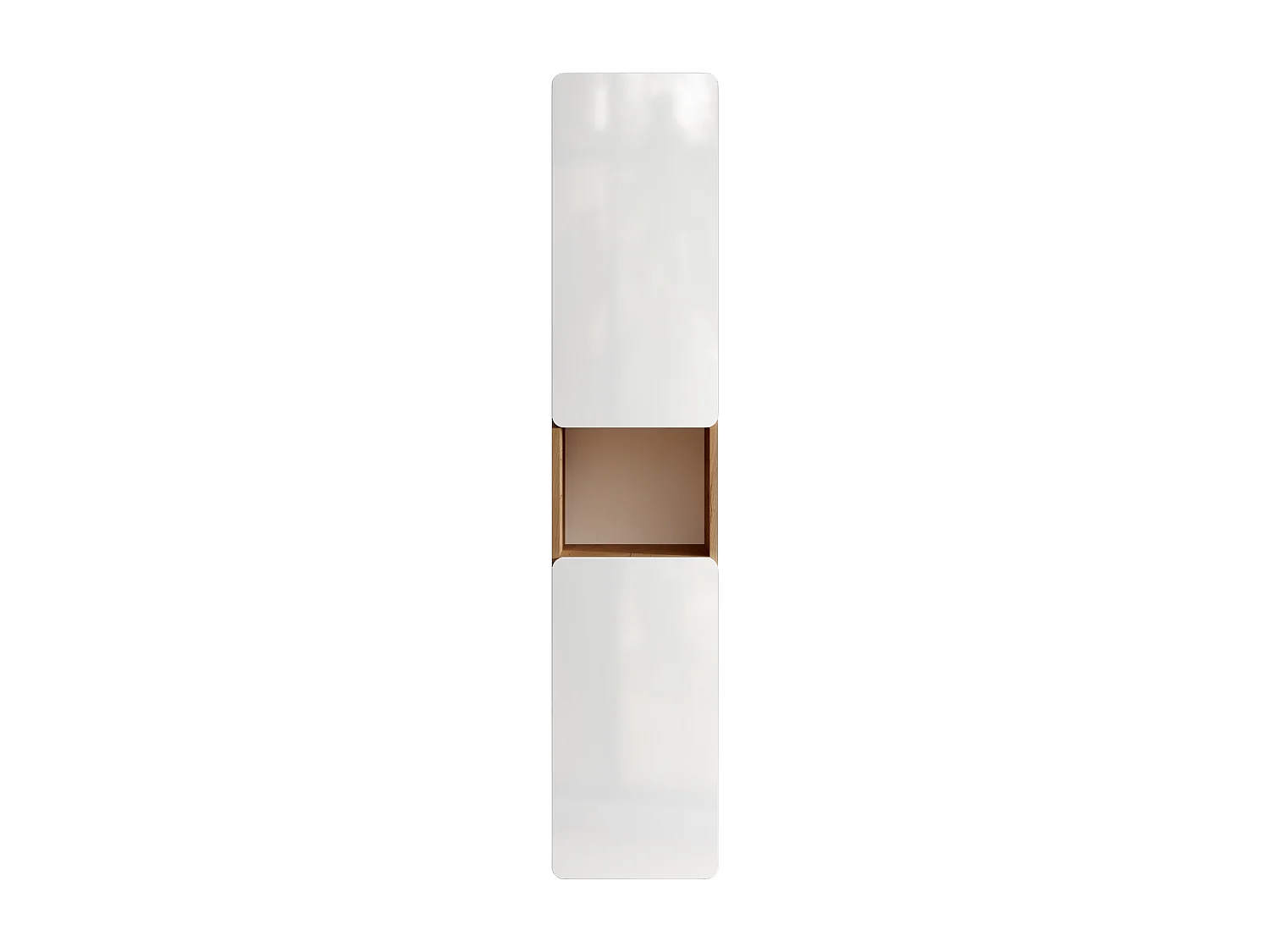 Colonne de salle de bain coloris naturel et blanc - L35 x l32 x H170 cm - ARUBA