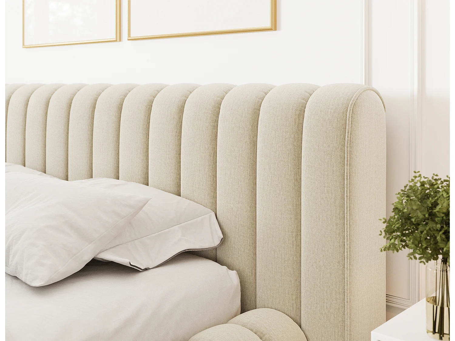 Lit coffre Madera prestige – Revêtement tissu tapissé-Couleur Beige clair-160x200