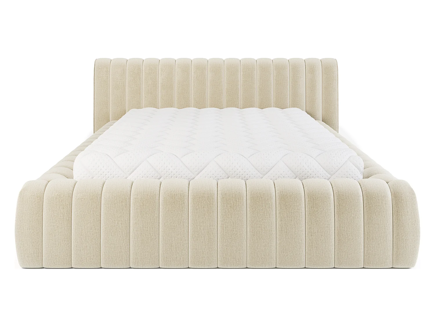 Bett Joya L (180x200)/Stoffbezug/Grau