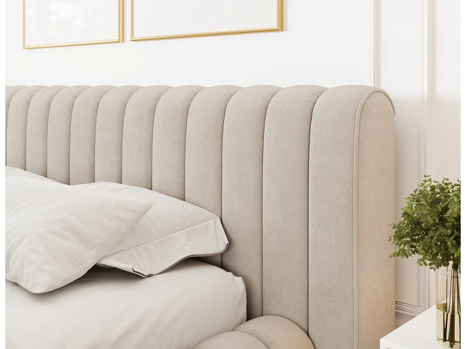 Letto Joya S (140x200)/Tessuto/Beige