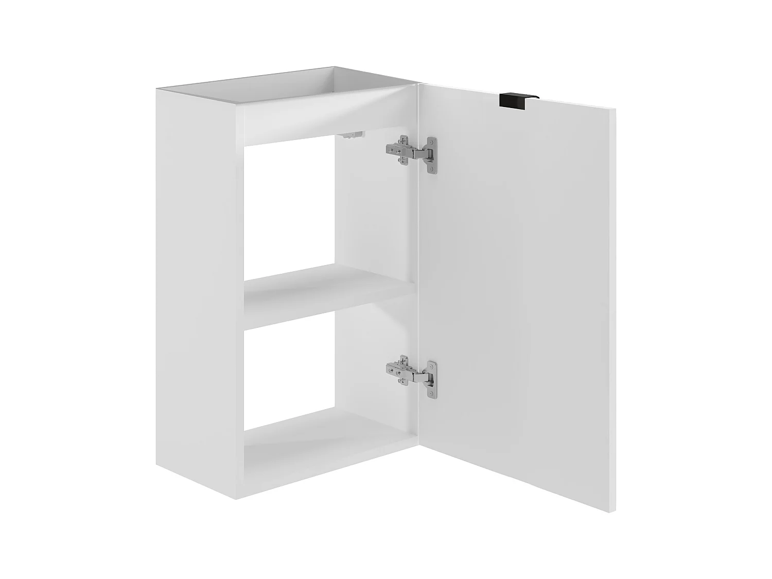 Handwaschbeckenschrank geriffelt - Tür wendbar - Weiß - 60 x 40 x 22 - VAHIRA