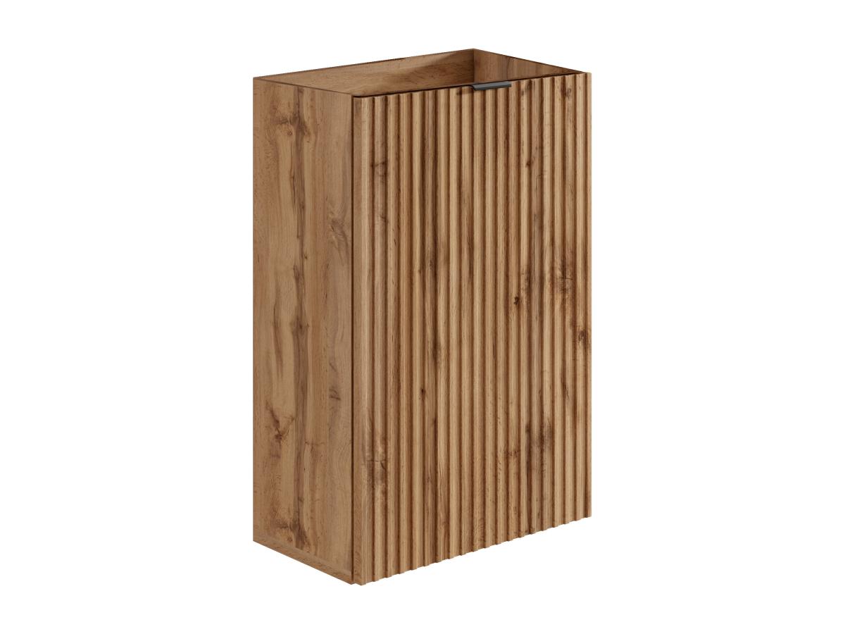 Handwaschbeckenschrank geriffelt - Tür wendbar - Holzfarben hell - 60 x 40 günstig online kaufen