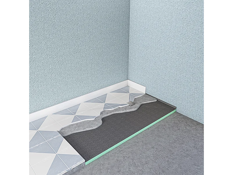 AICA Plato de ducha de xps con accesorios de desagüe,tablero de aislamiento impermeable,1000x1000x40mm