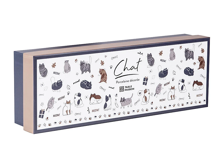 Coffret de 8 tasses Chat 11 cl