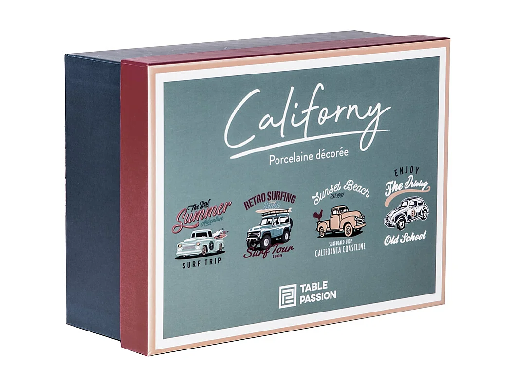 Coffret de 4 mugs Californy 35 cl