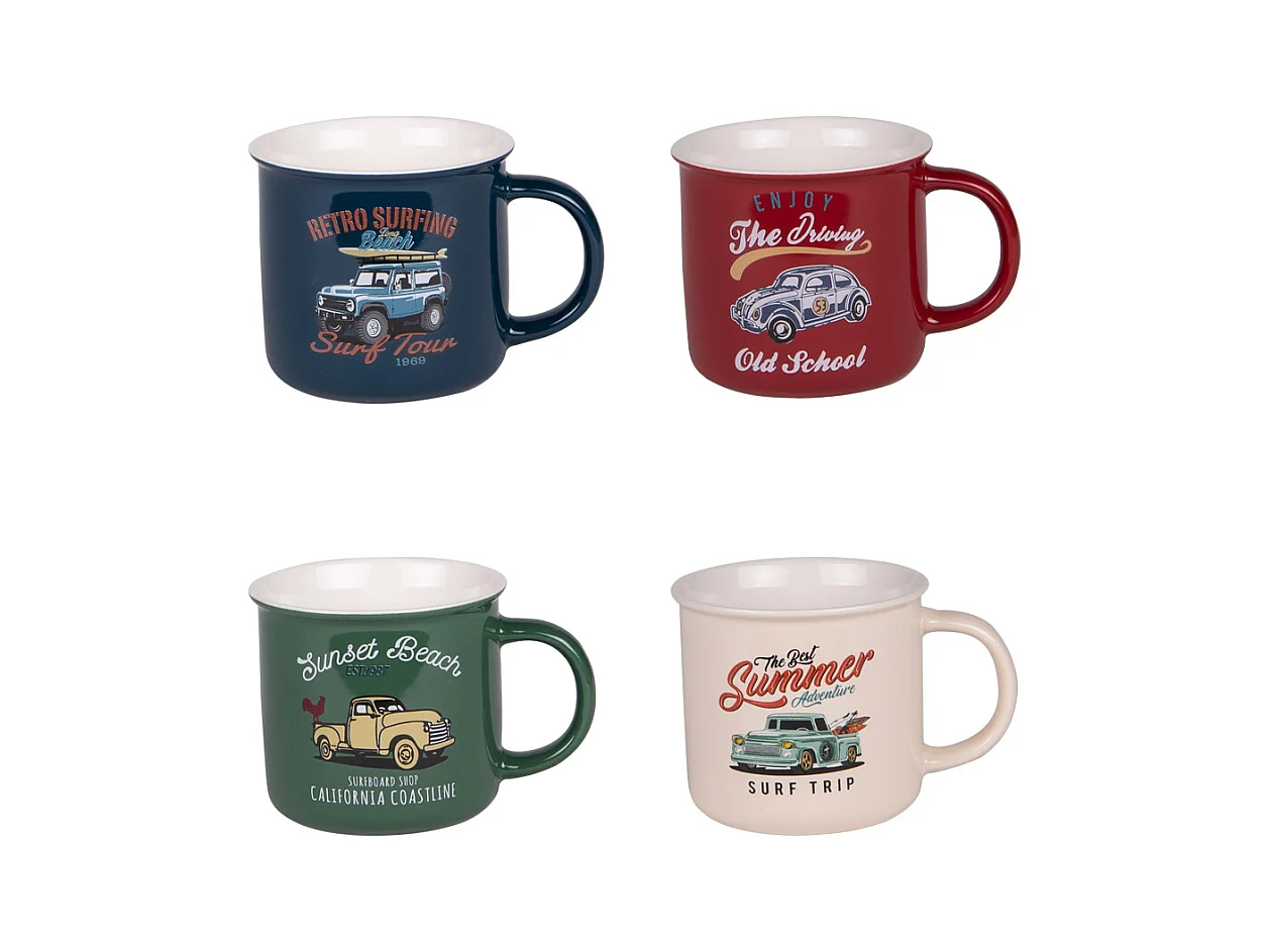Coffret de 4 mugs Californy 35 cl