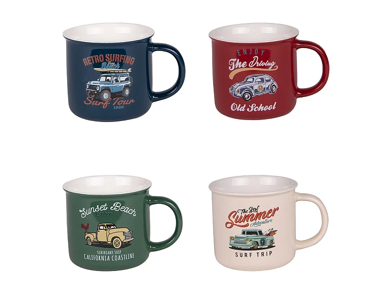 Coffret de 4 mugs Californy 35 cl