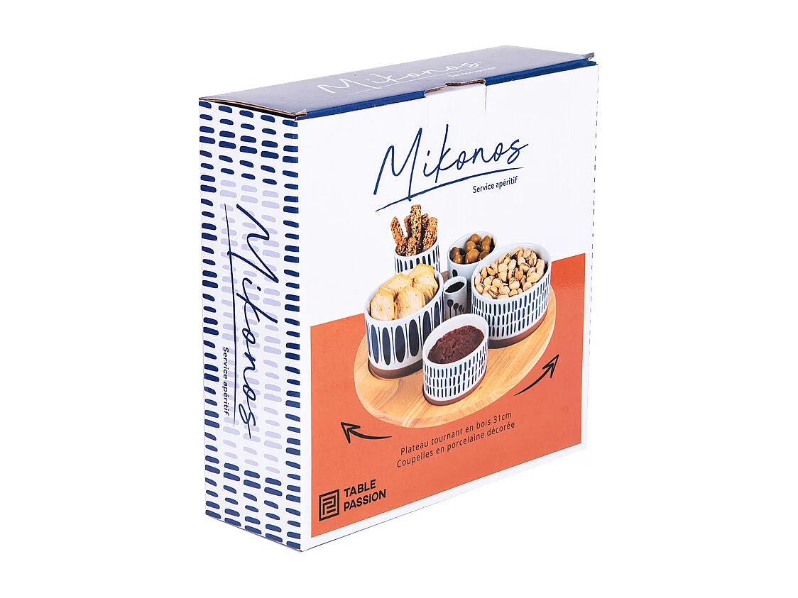 Service apéritif 6 pièces Mikonos