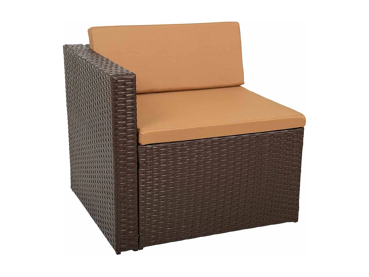 Conjunto de mesa, sofá e 2 poltronas marrom