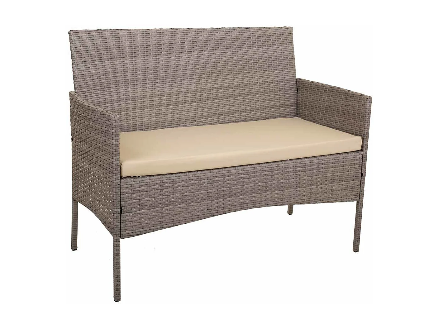 Set tavolo grigio, divano e 2 poltrone