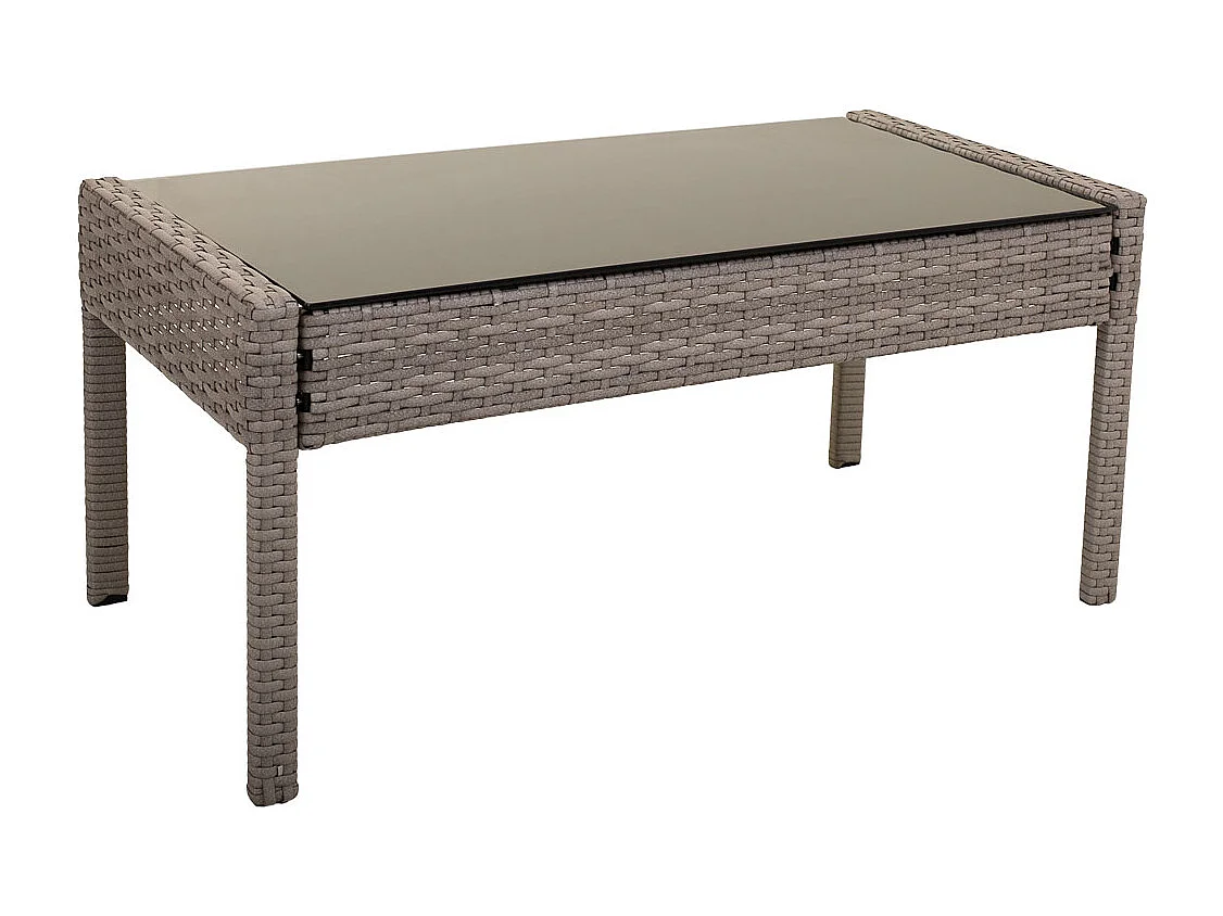 Set tavolo grigio, divano e 2 poltrone