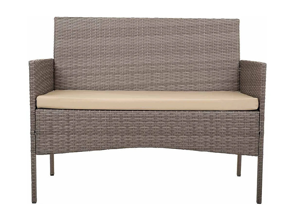 Set tavolo grigio, divano e 2 poltrone