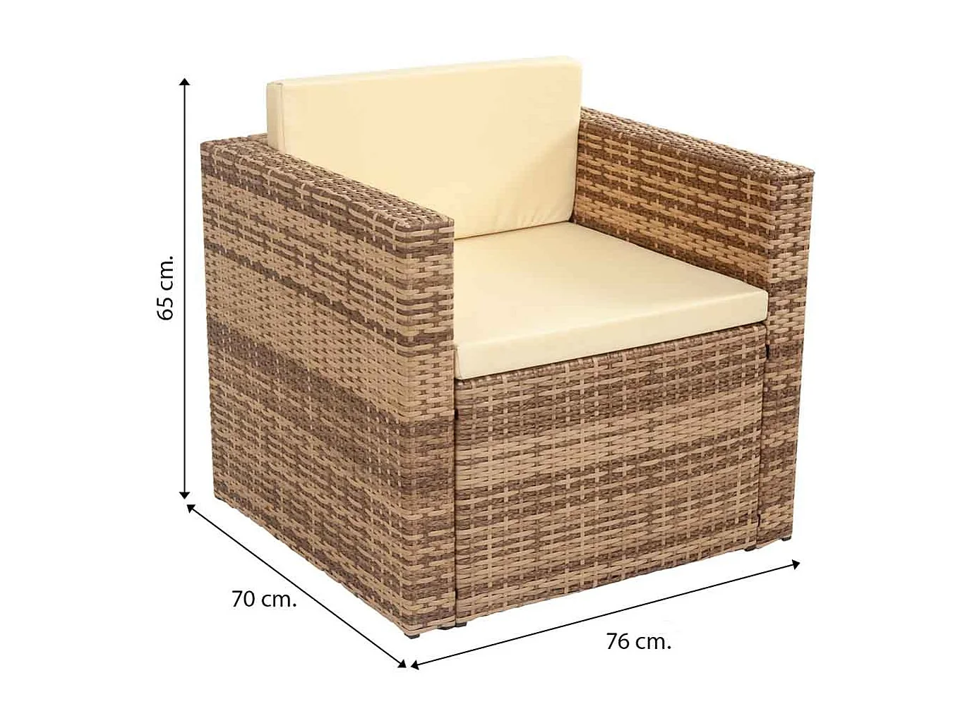 Brauner Tisch, Sofa und 2 Sessel