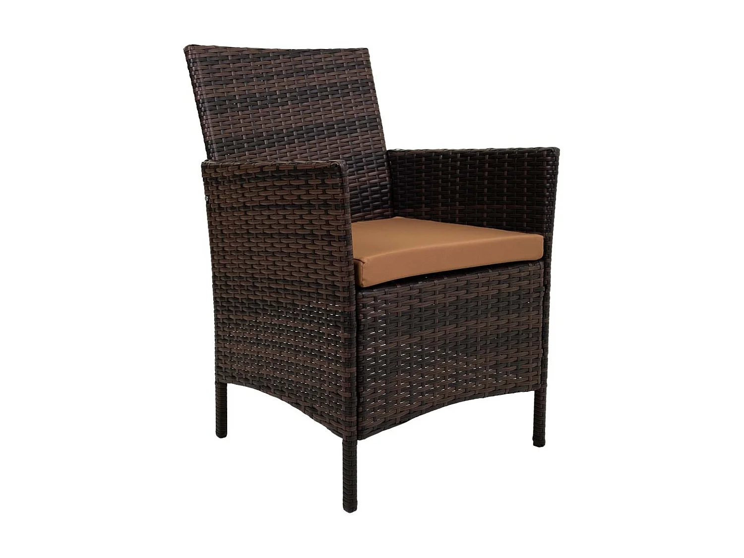 Brauner Tisch und 2 Sessel