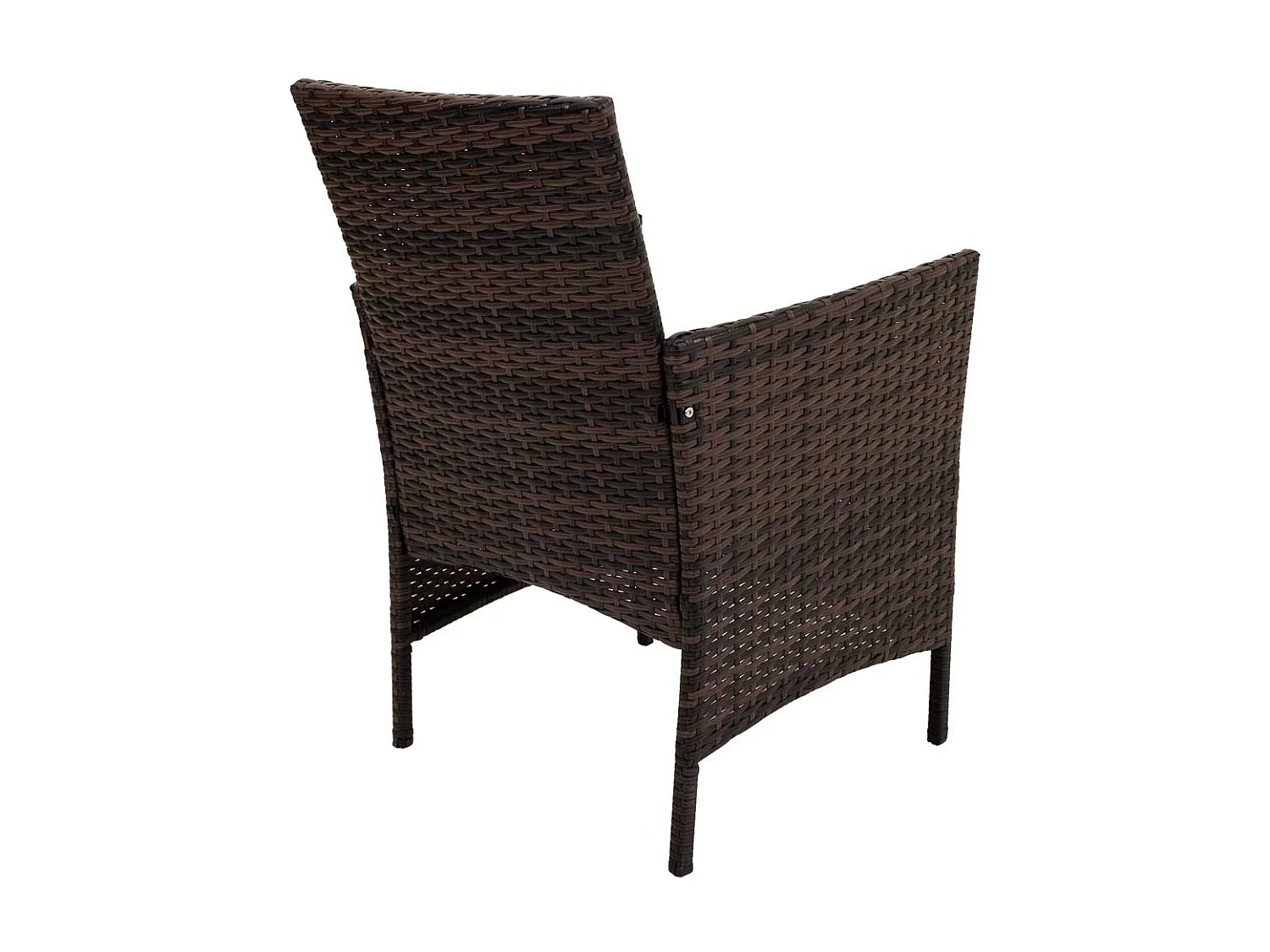 Conjunto de mesa e 2 poltronas marrom