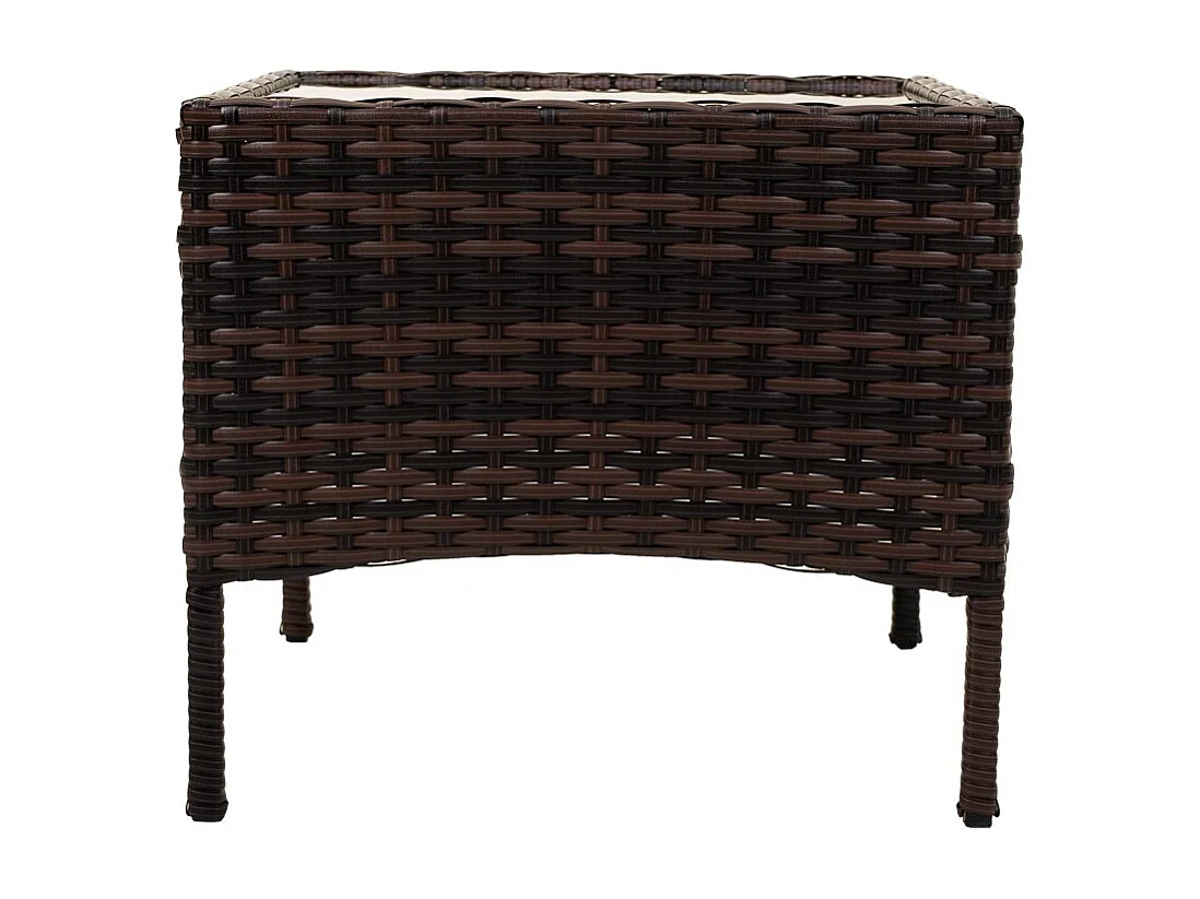 Conjunto de mesa e 2 poltronas marrom