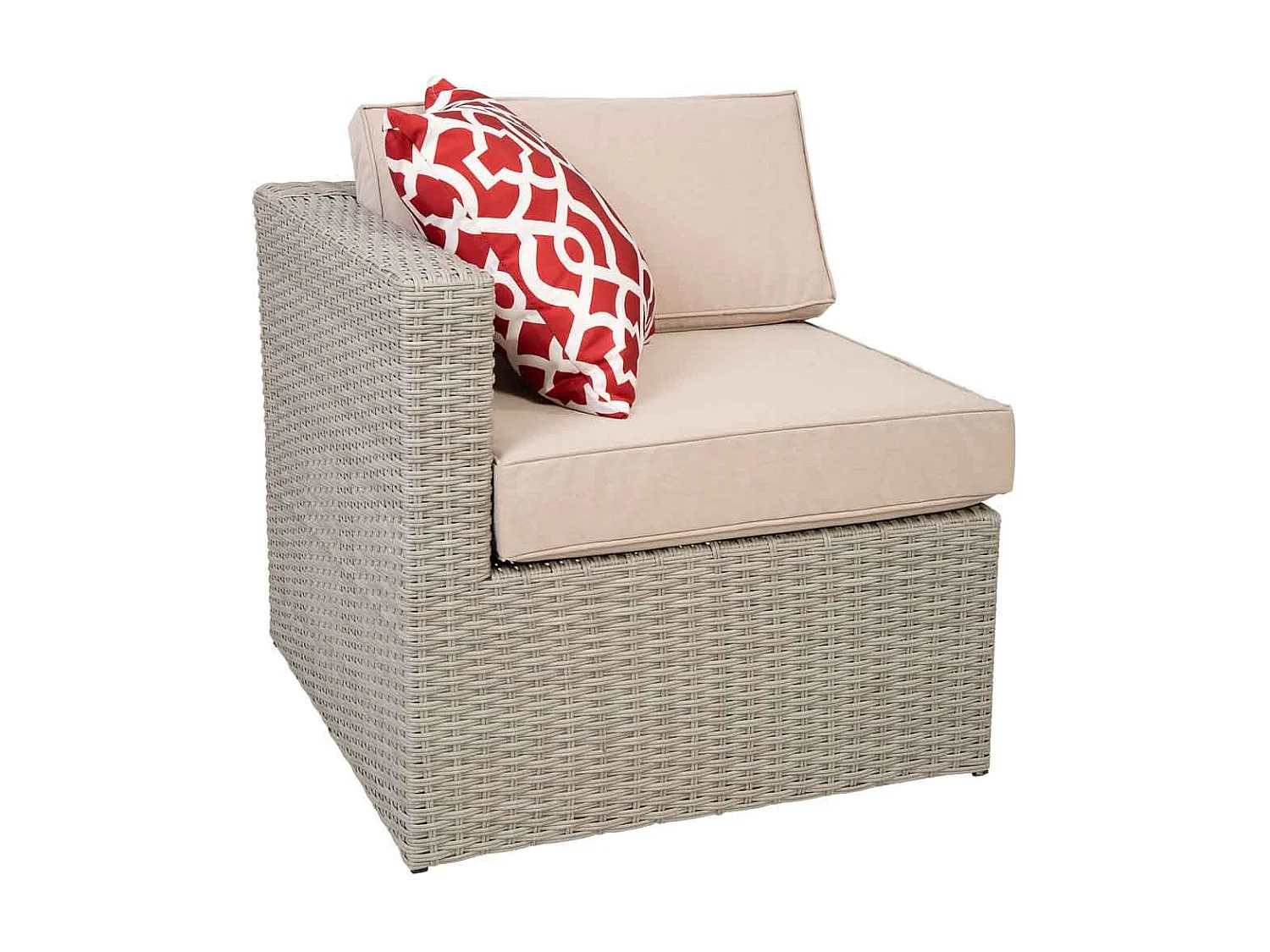 Mesa cinza, conjunto de sofás, 2 poltronas e 2 apoios para pés
