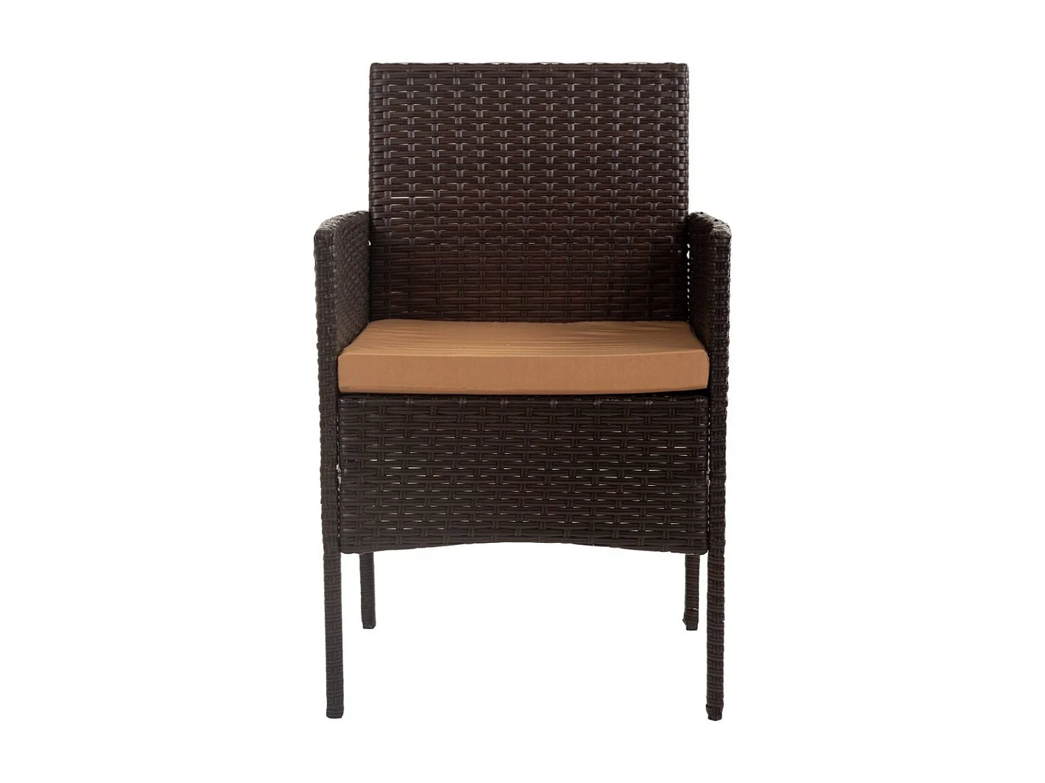 Set mesa, sofá y 2 sillones color marrón