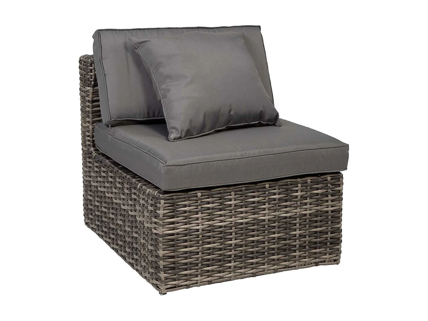 Set tavolo grigio, divano, 2 poltrone e 2 poggiapiedi