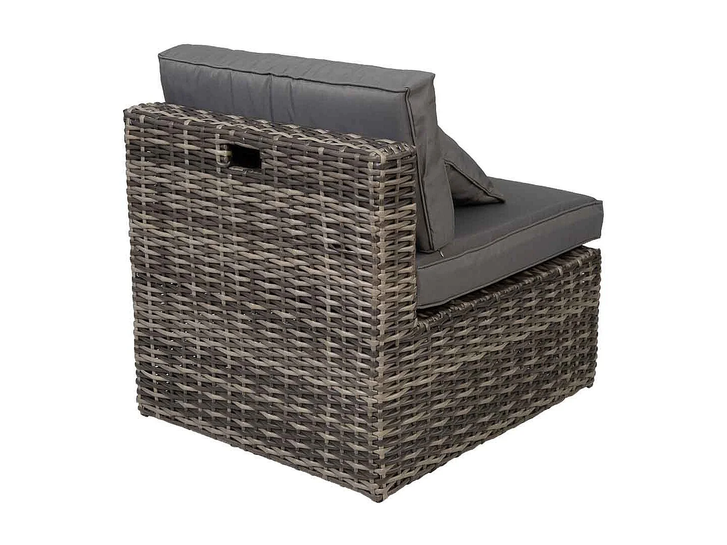 Set tavolo grigio, divano, 2 poltrone e 2 poggiapiedi