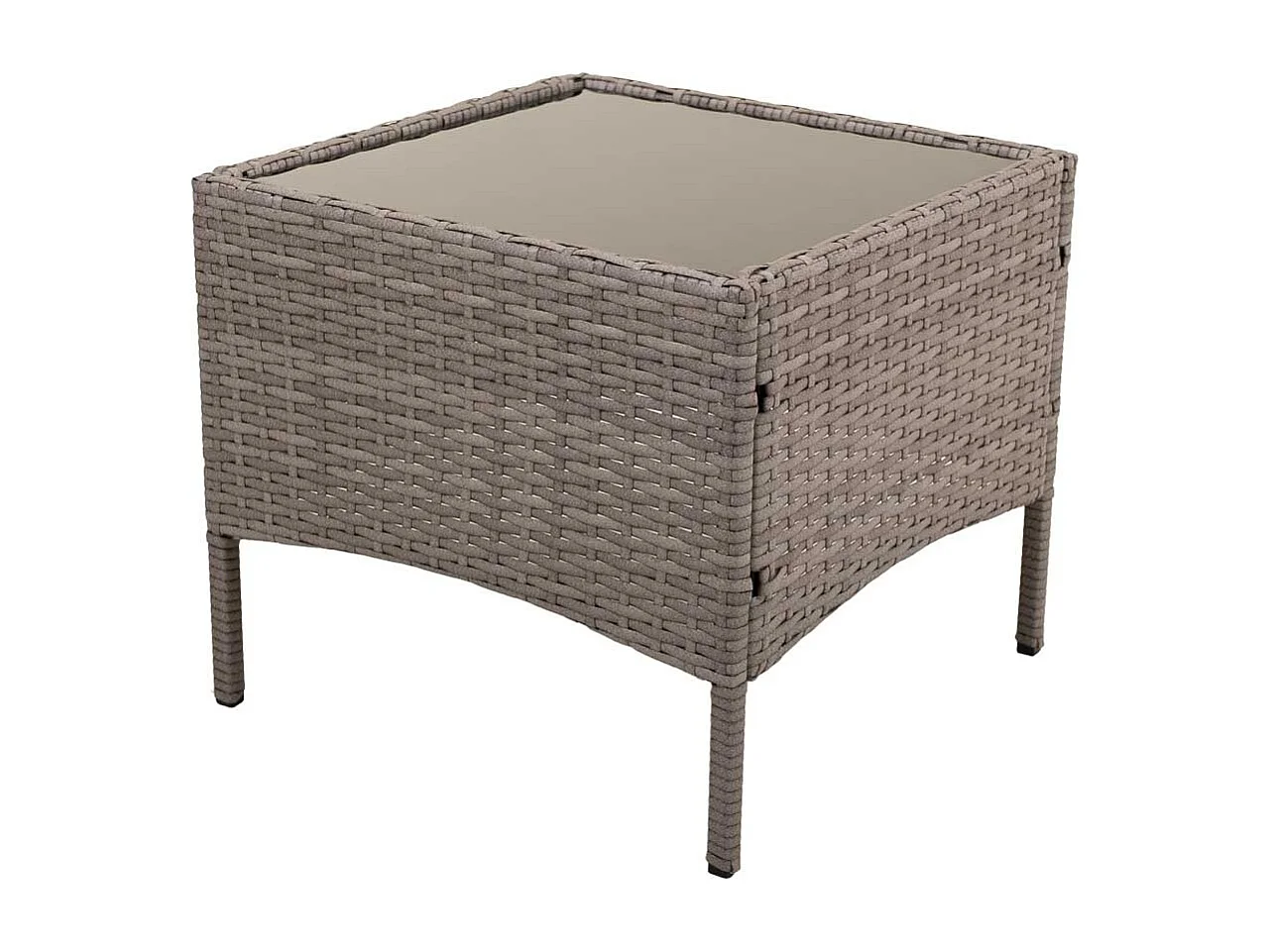 Set mesa y 2 sillones color gris