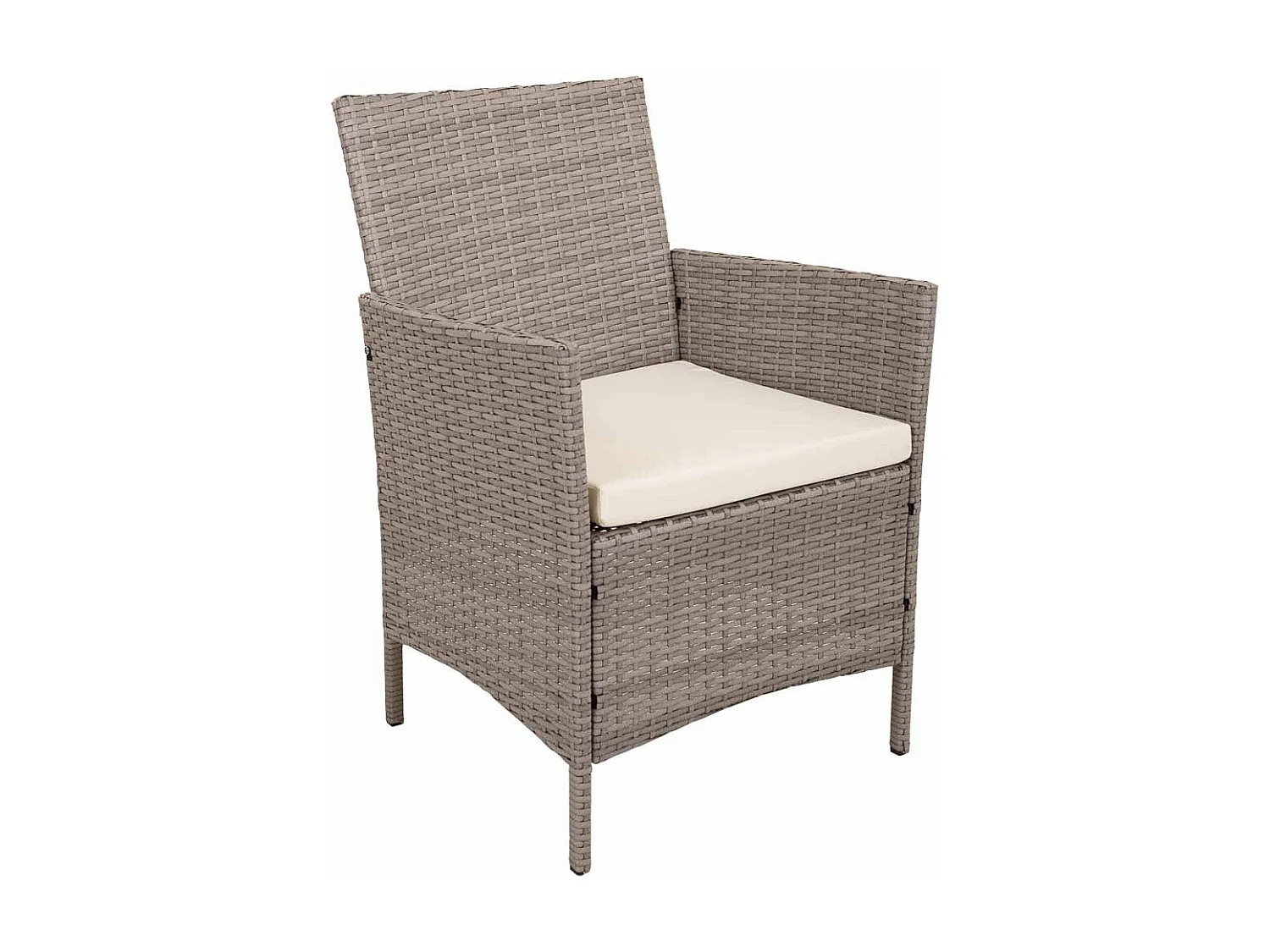 Set mesa y 2 sillones color gris