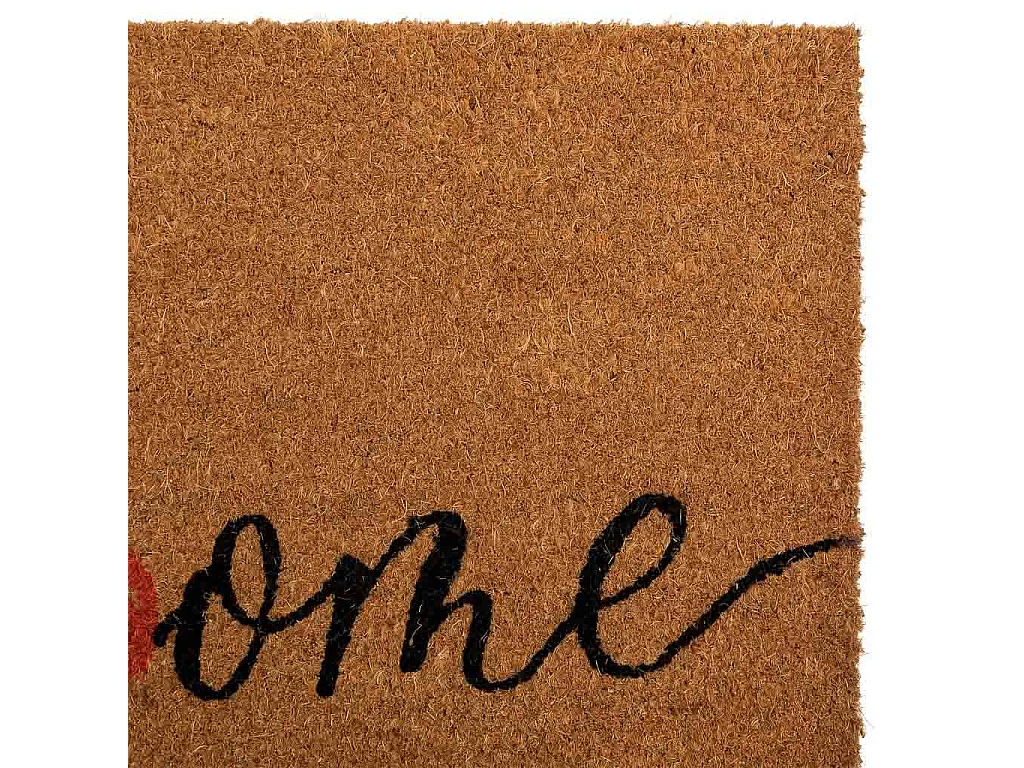 Felpudo fibra natural y goma marrón 45x75x1,5