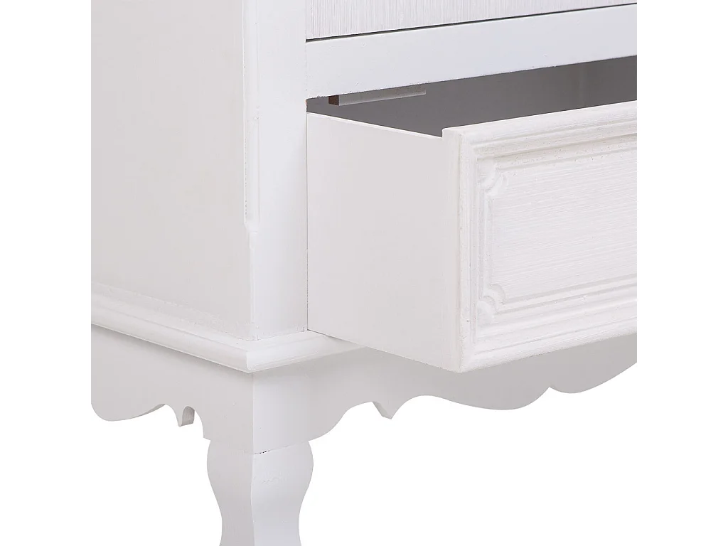 Vitrina em madeira e vidro com 1 porta e 1 gaveta branca 48x32x120