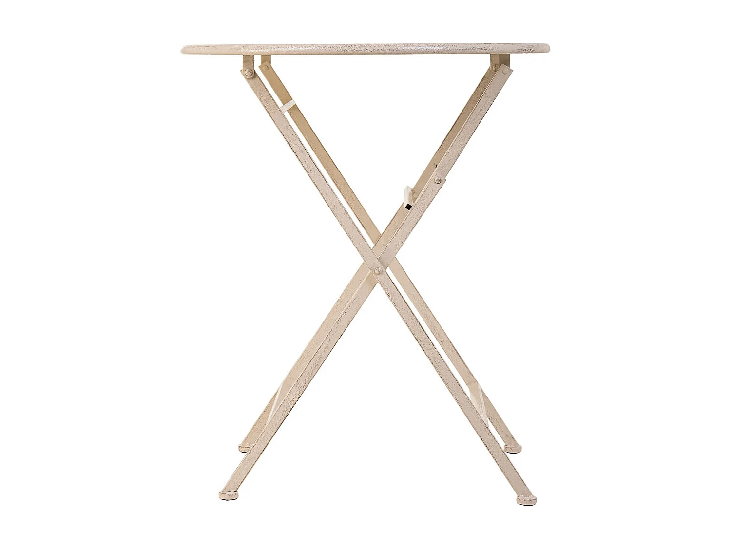 Conjunto de mesa e 2 cadeiras em ferro forjado branco