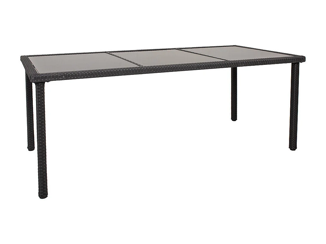 Conjunto de mesa e 8 cadeiras preto