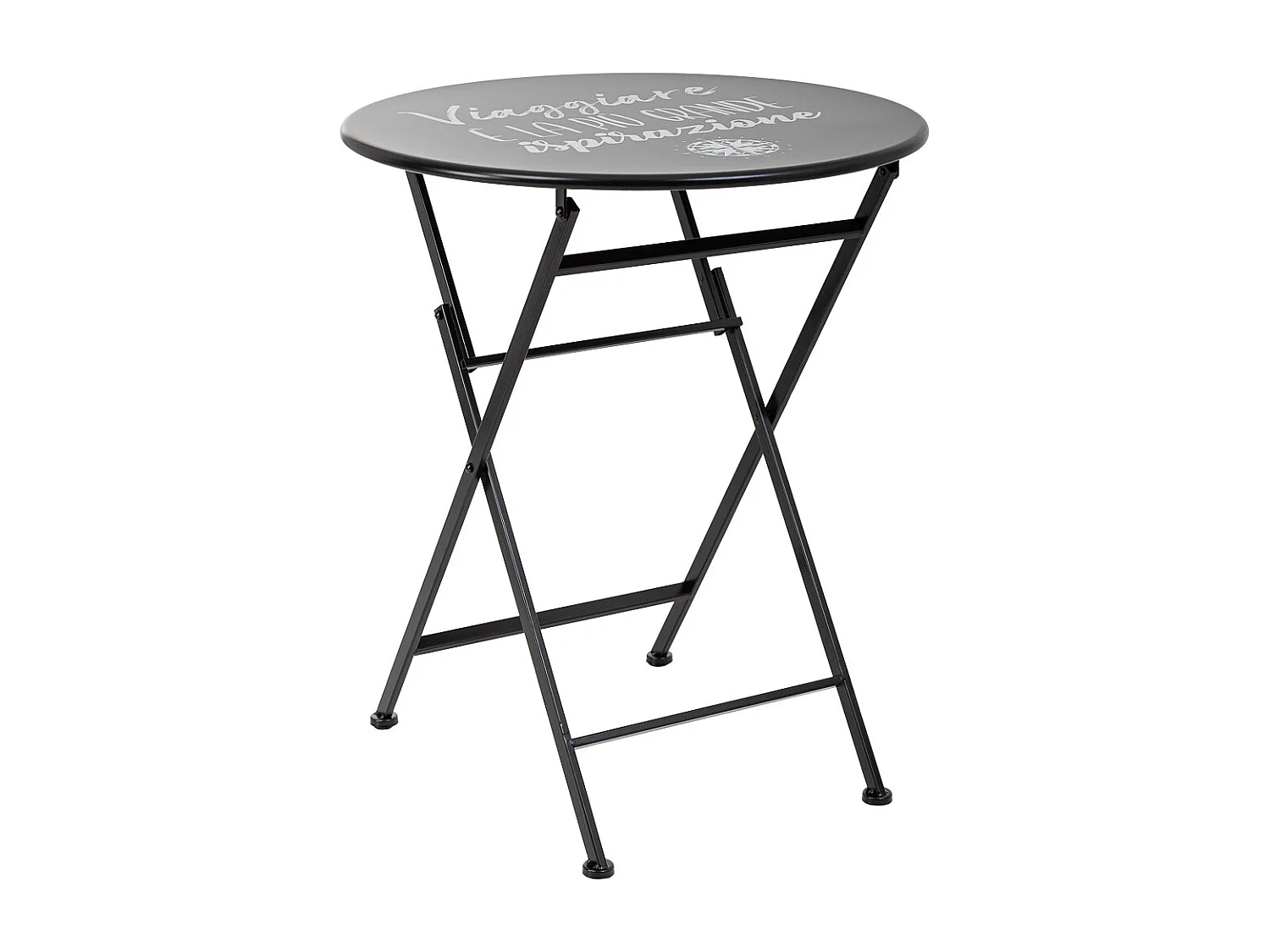 Tischset und 2 schwarze Schmiedeeisenstühle