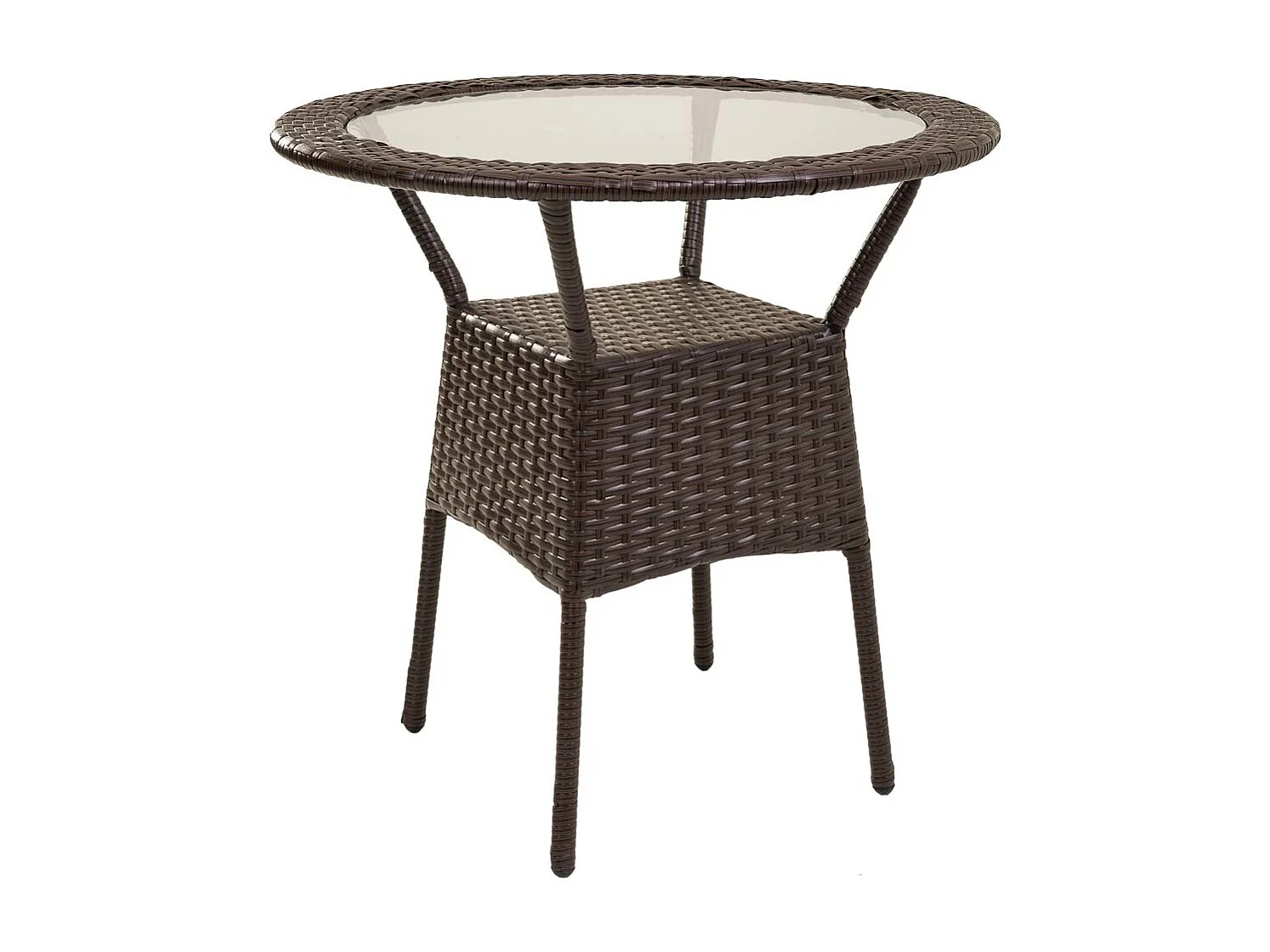 Set tavolo marrone e 4 poltrone