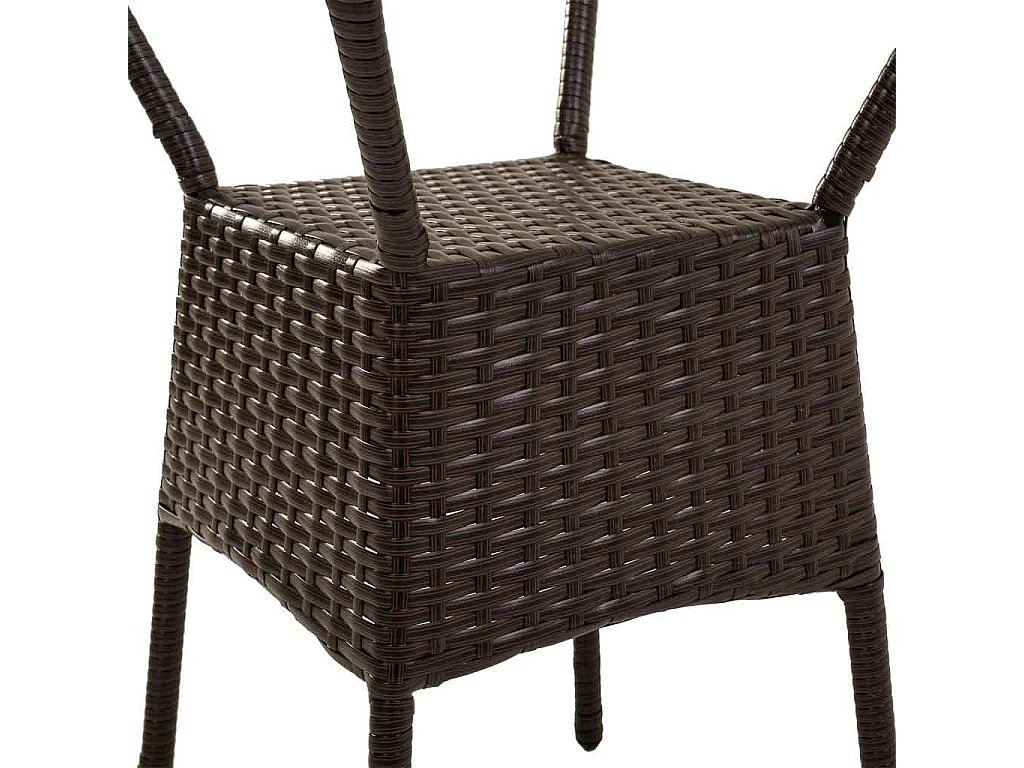 Set tavolo marrone e 4 poltrone