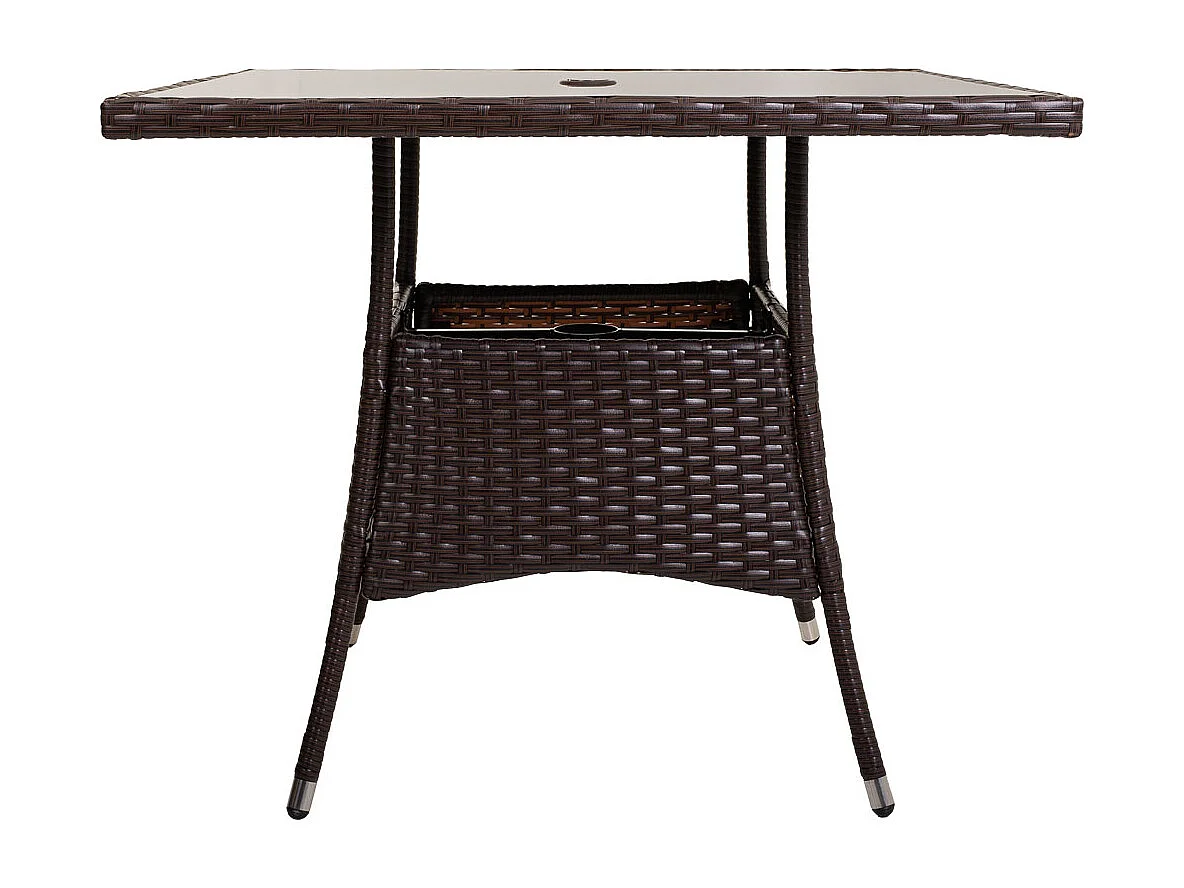 Schwarzer Tisch und 8 Stühle