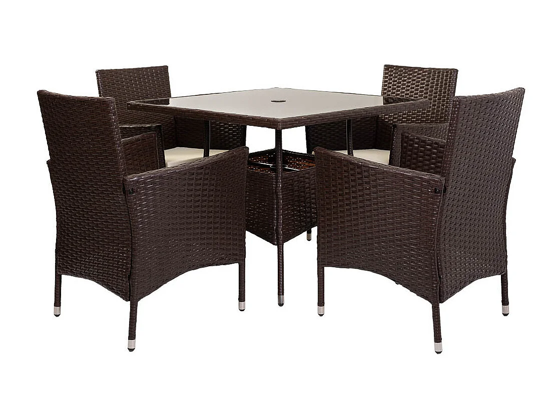 Set tavolo nero e 4 sedie