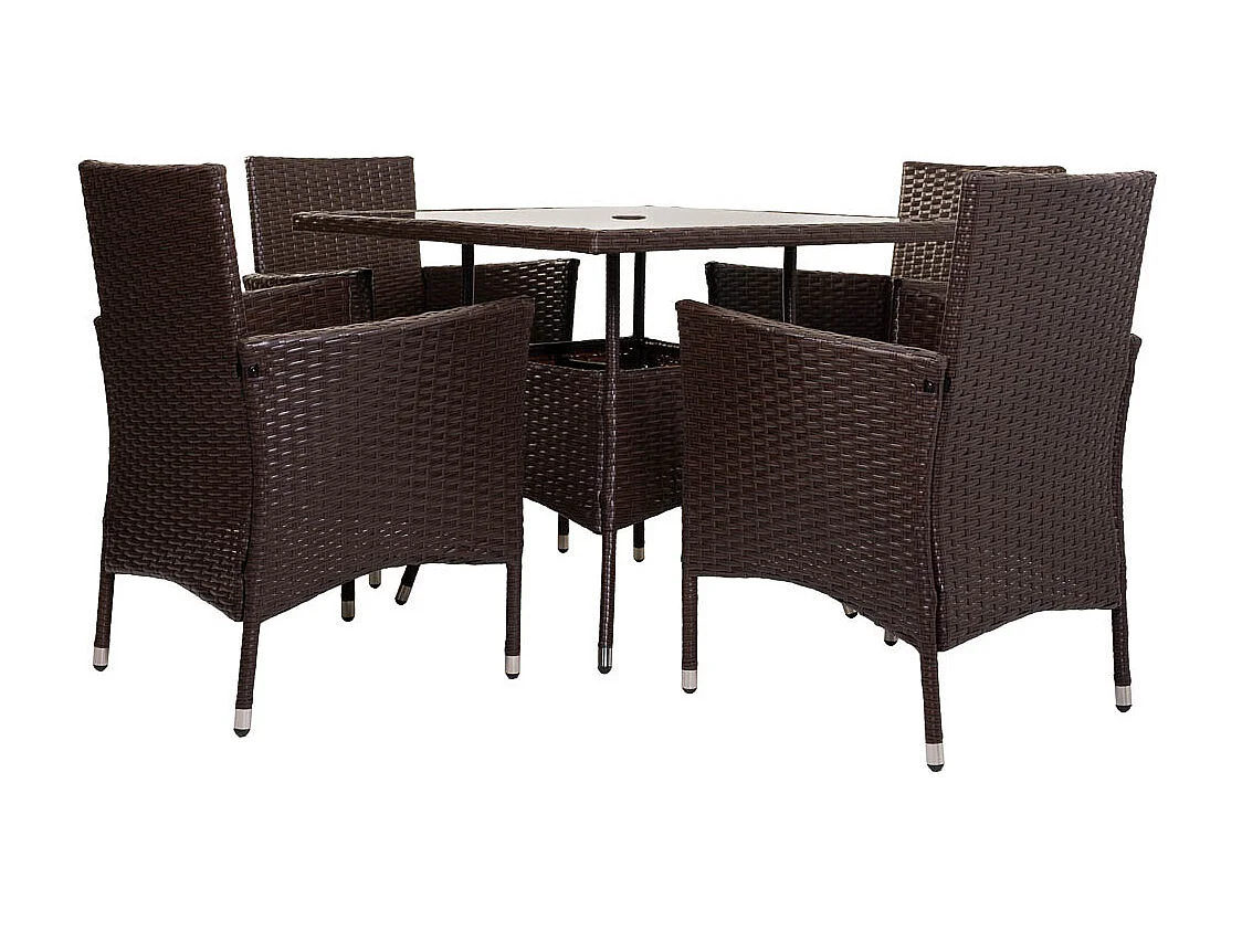 Set tavolo nero e 4 sedie