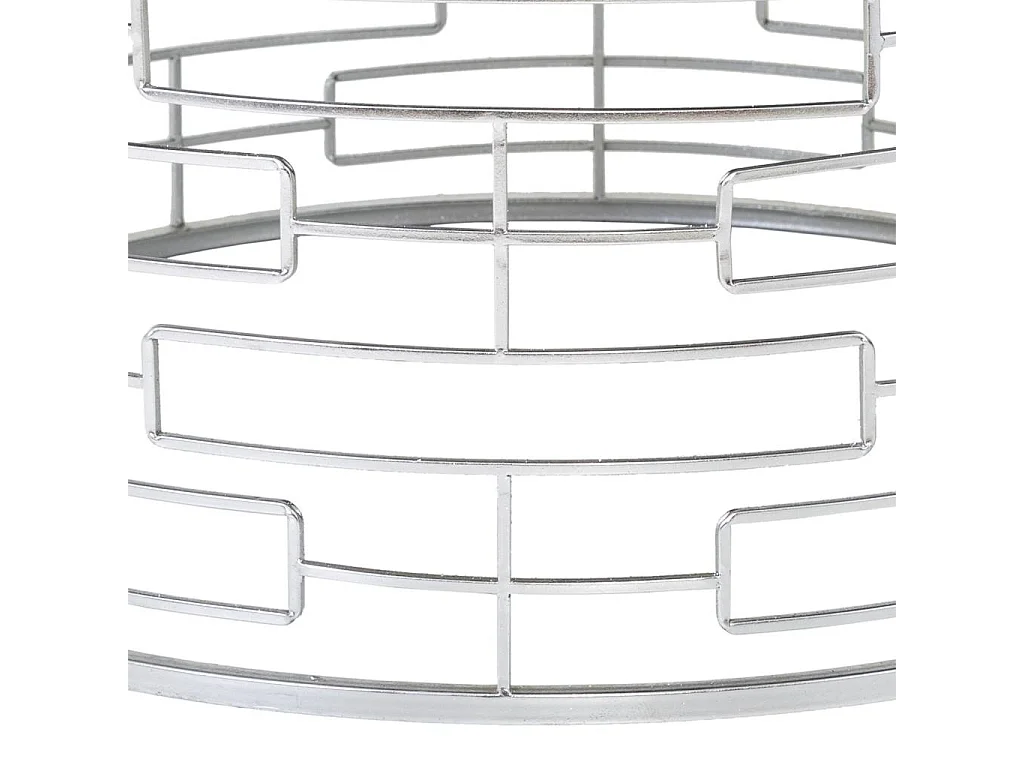 Banc rond en velours noir et métal argenté d91,5x47