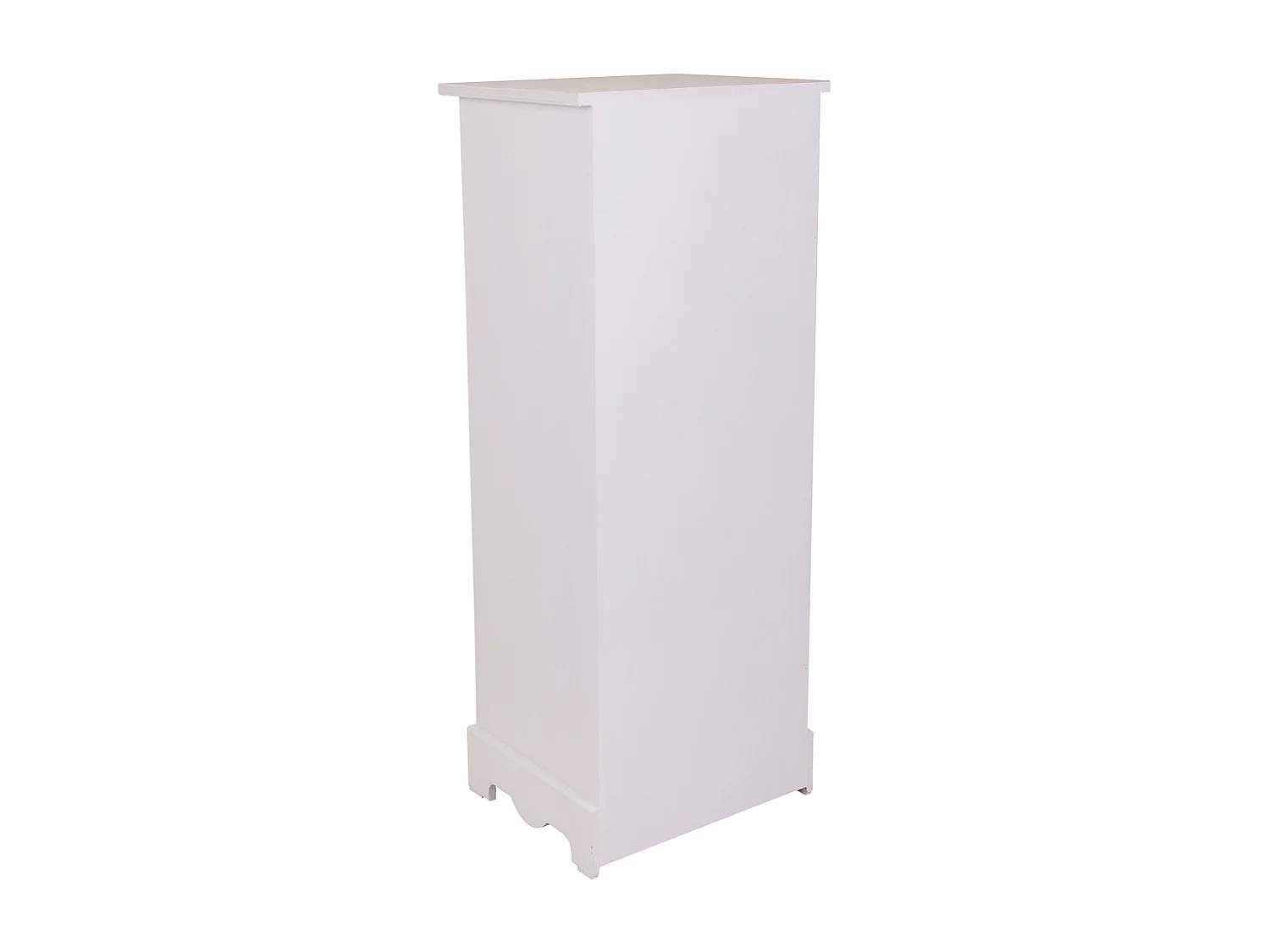 Holzvitrine mit 2 Schubladen und 1 Tür weiß 32x26x80