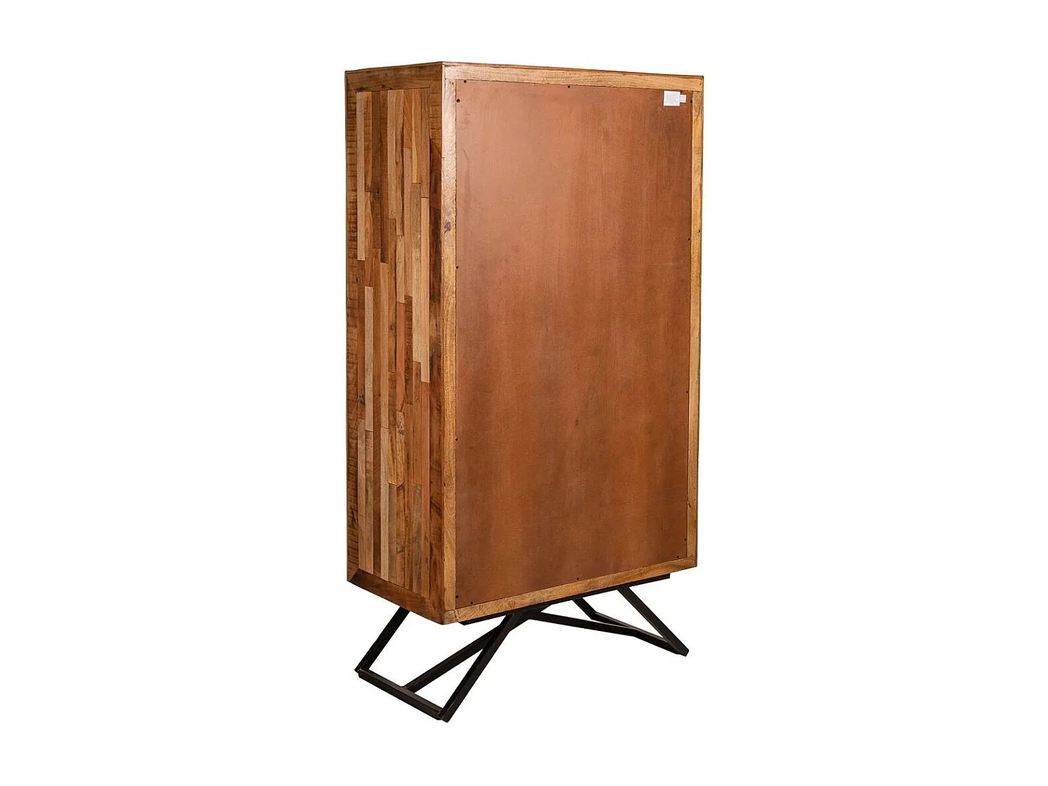 Handgefertigte Vitrine aus Holz und Metall, 90 x 47 x 175 cm