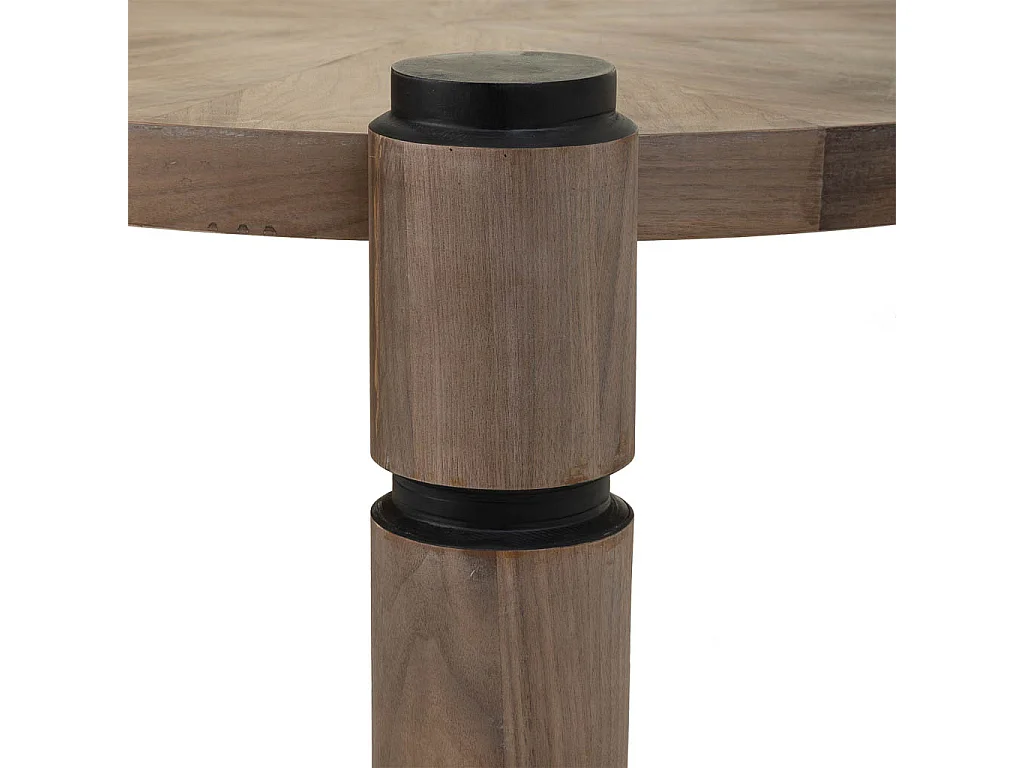 Table basse en bois et métal marron D110x46