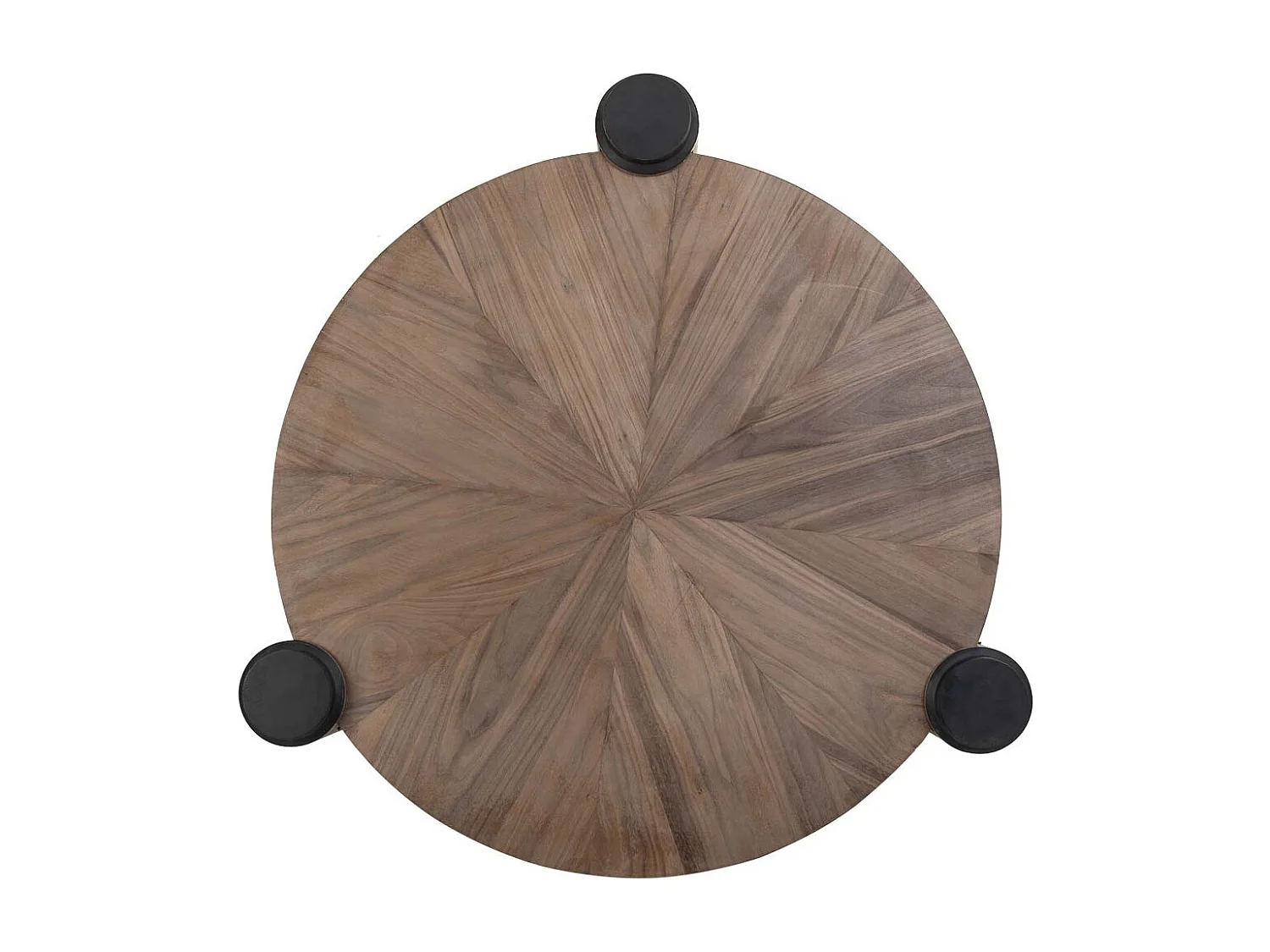 Table basse en bois et métal marron D110x46