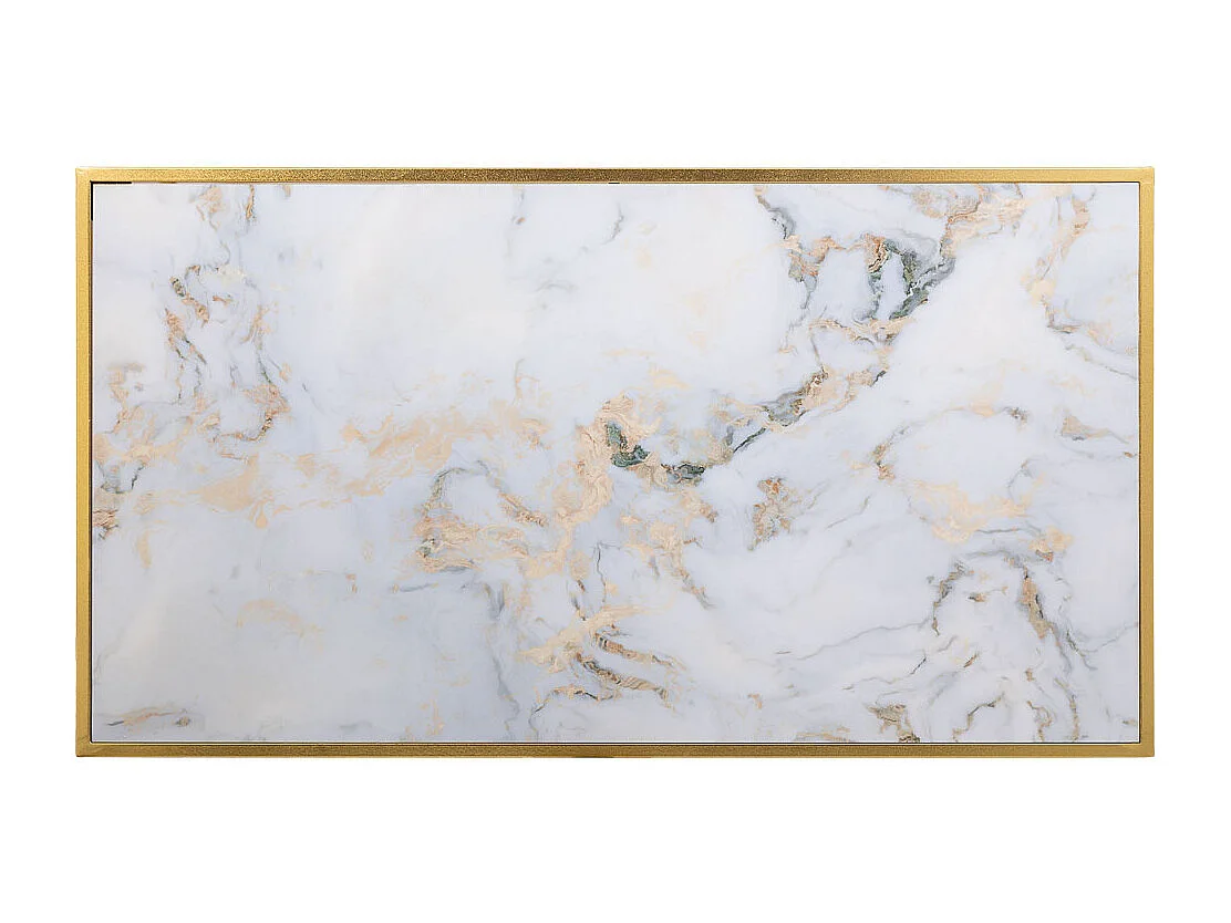 Tavolino rettangolare in metallo oro 110x60x45