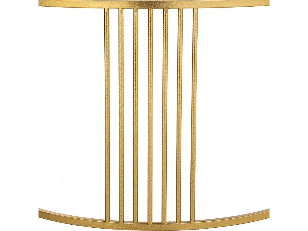 Table basse ronde en métal doré 80x80x48