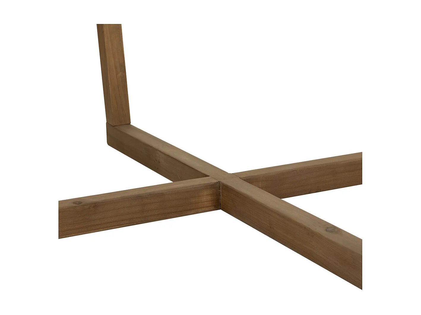 Couchtisch aus Holz und Glas braun D100x43,5