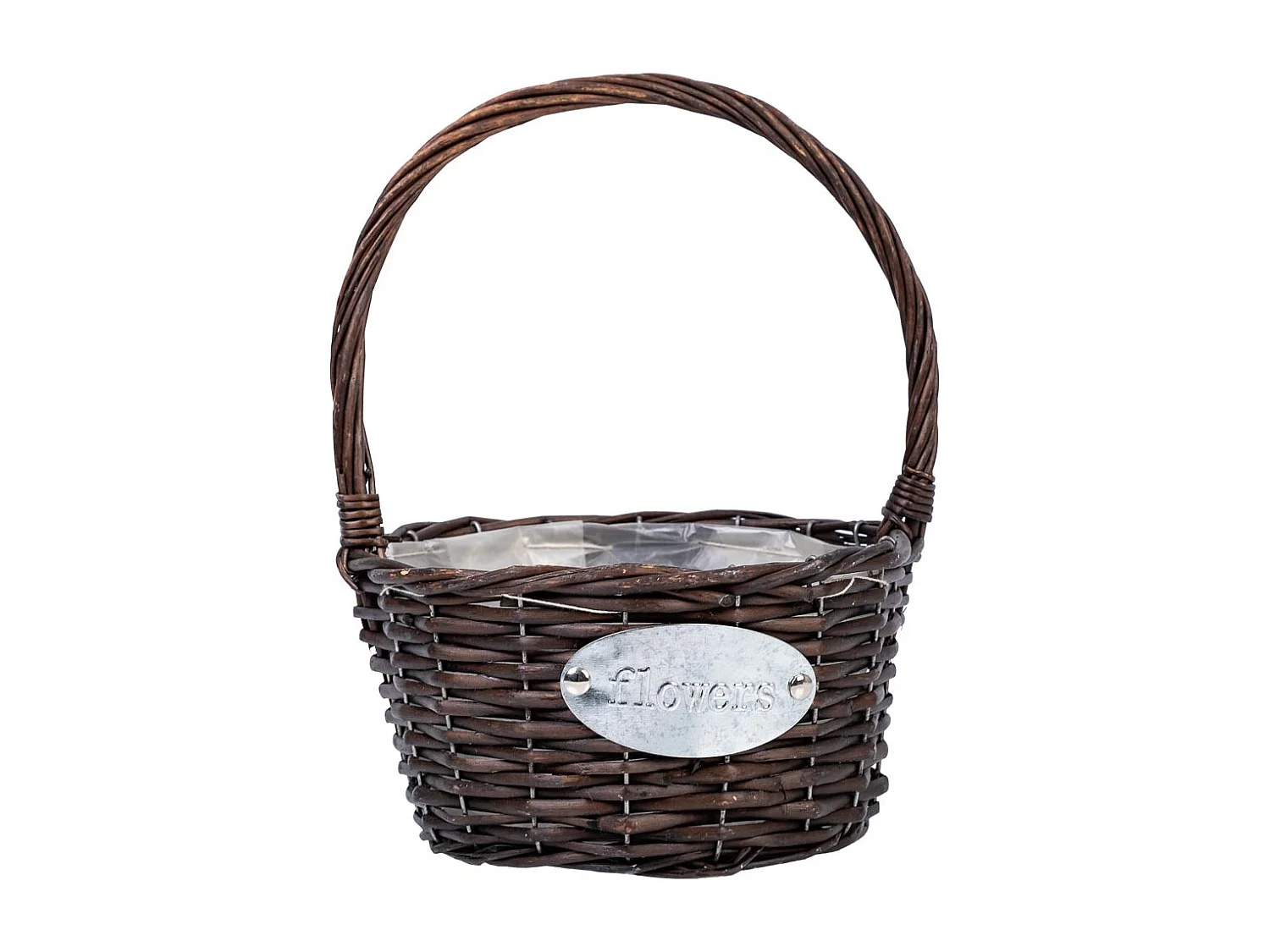 Cesta de vime marrom d23x29
